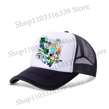 New Game Theme Hat Man Baseball Cap Male Sunshade Sunscreen Cap Minecrafted Fashion Hip Hop Caps Leisure Net Hats Birthday Gift