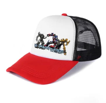 Transformers Children Baseball Cap Cartoon Anime Figure Print Hat Boy Girl Breathable Kid Hat HipHop Boy NetCap Kawaii Toy Gift