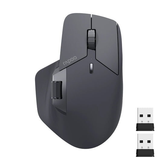 Rapoo MT760L/MT760M večnačinska polnilna brezžična miška, ergonomska, 4000 DPI, podpora za do 4 naprave, Bluetooth miška