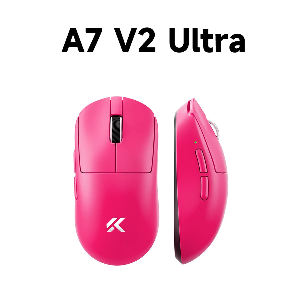 Ratón gaming inalámbrico ligero MCHOSE A7 V2 con doble tasa de sondeo de 8,000Hz, PAW3950 TI, para gaming, esports y oficina