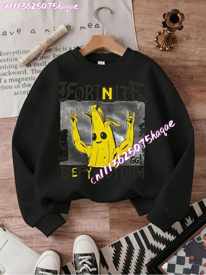 New Fortnites Kids Sweatshirts Cartoon Game Character Printed Hoodie Autumn Casuals Children Tops Winter Baby Boys Clothing