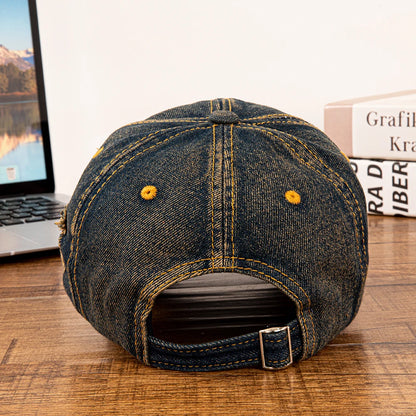 Vintage USA Flag 250th Anniversary 1776-2026 Distressed Denim Baseball Cap Adjustable Patriotic Dad Hat for Men Women