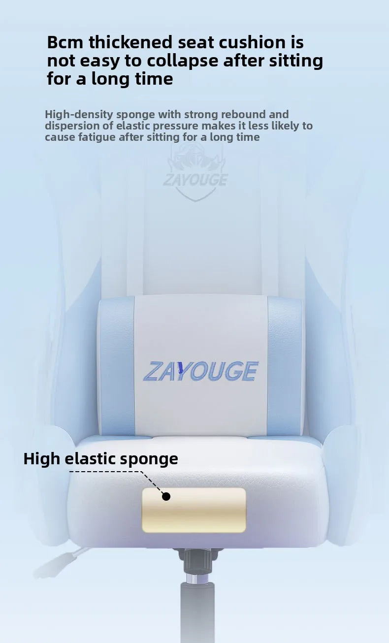 Household Comfortable Gaming Chair Office Ergonomics Mute Roller Computer Chair Bedroom Study Rotate Lift Backrest Chair