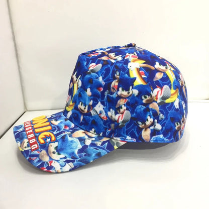 Shadow the Hedgehog 3D-baseballkasket til voksne og børn med Sonic, Amy, Tails og Knuckles-print, flad kant og ducktongue-solhat – gaver