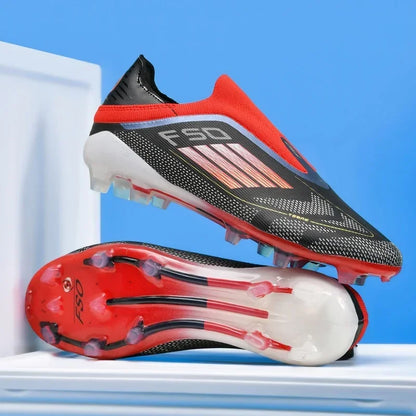 Nouvelles chaussures de football pour hommes, bottes de football confortables pour l'entraînement et les matchs en extérieur, crampons antidérapants et respirants, pour garçons et adultes, à longues pointes.