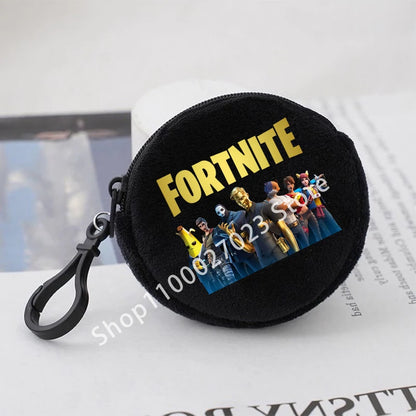 Fortnites Boys Girls Round Coin Purse Cute Fashion Cartoon Printing Large Capacity Cosmetic Bag Portable Handbag Birthday Gifts