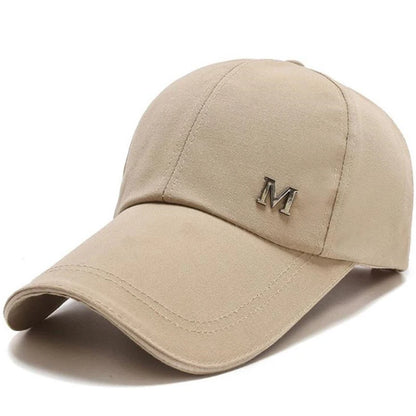 Men Women Baseball Cap Summer Cotton Hat Snapback Hip-Hop Cap Adult Sport Sun Hat Casual Long Brim Sunscreen Golf Cap