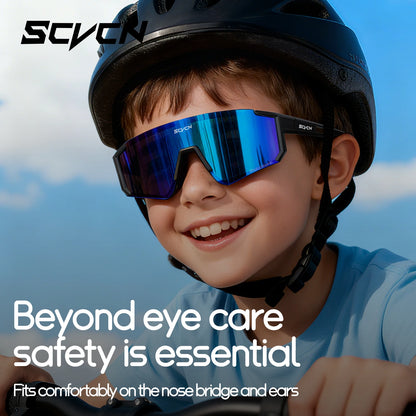 SCVCN Girls Sports Sunglasses Kids Cycling Glasses Photochromic UV400 Boys Baseball Outdoor Eyewear Running Hiking Sunglasses