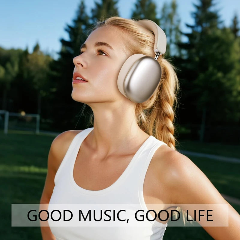 Wireless Bluetooth Noise Cancelling Headphones, Over-Ear Bluetooth Wireless Headphones with Mic, Sports Gaming Headset for Apple, HiFi Stereo Bluetooth 5.3 Headphones