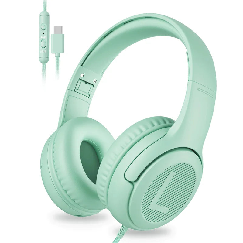 1/2/3 pièces AWATRUE AT2 Casque filaire pour enfants avec micro, casque supra-auriculaire pliable pour PC, ordinateur portable