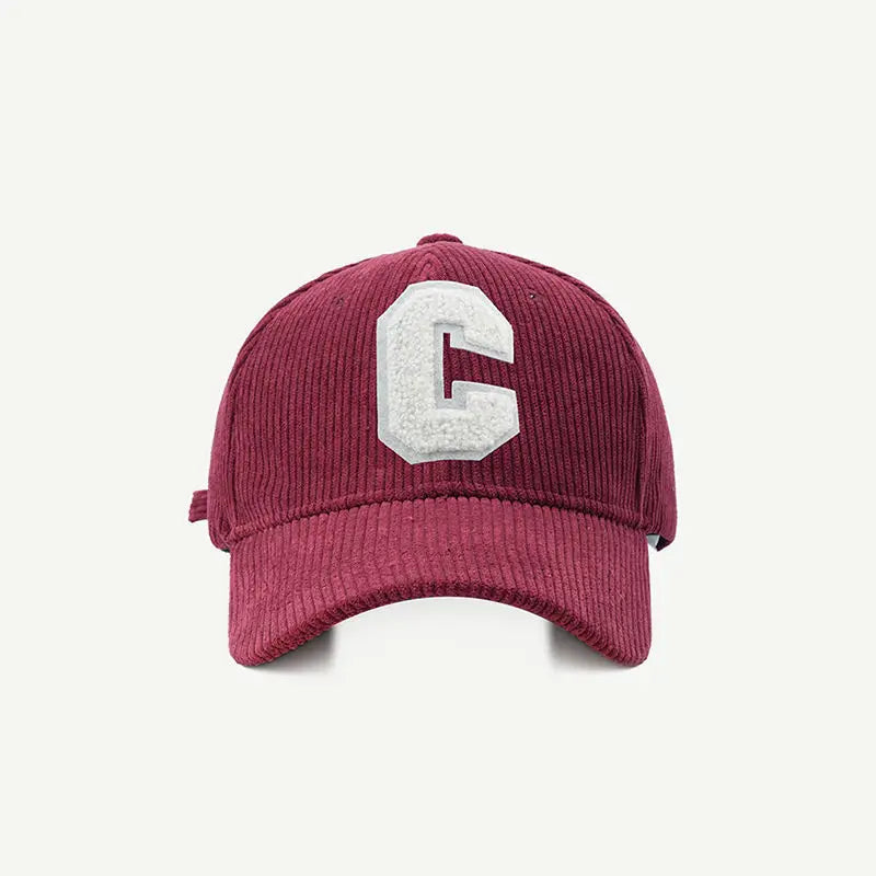 New Corduroy Baseball Cap Ladirs Fashion C Letter Snapback Hat Adjustable Casual Hip Hop Cap Men Outdoor fishing jogging