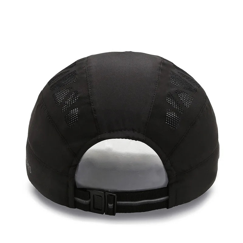 Unisex SPORTS betűs nyomtatású, gyorsan száradó baseball sapka, napszemüveg, szabadtéri nyári, lélegző hálós napellenző sapka, beret, napellenző, golf sapka
