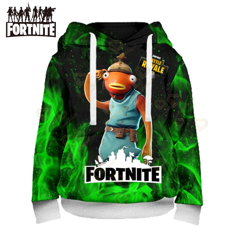 Fortnite Hoodies Pullover Sweatshirt Victory Royale 3D Hoodies Streetwear Hooded Tops for Kids Birthday Gifts