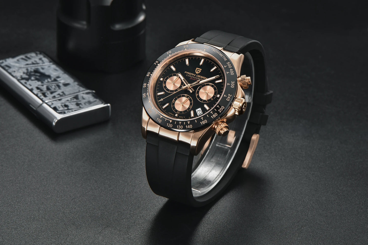 2026 New PAGANI DESIGN PD-1664 Meteorite Dial Fashion Men Quartz Wristwatches 100M Sapphire Glass Chronograph relogio masculino