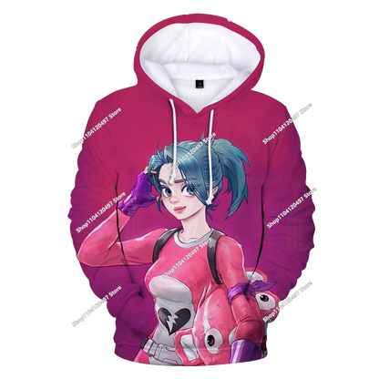 2025 3D New Children's Anime Fortnite Printed Sweater Series Pullover Generation Tide Brand Hoodie Gift