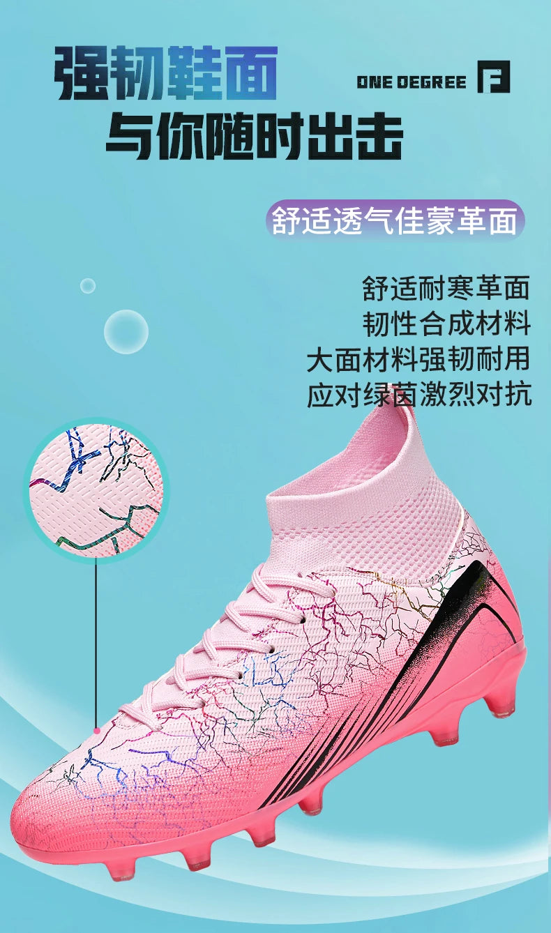 Men Professional Football Shoes Society Cleats Soccer Shoes Original Indoor Football Field Boots Grass Training TF/FG Sneaker