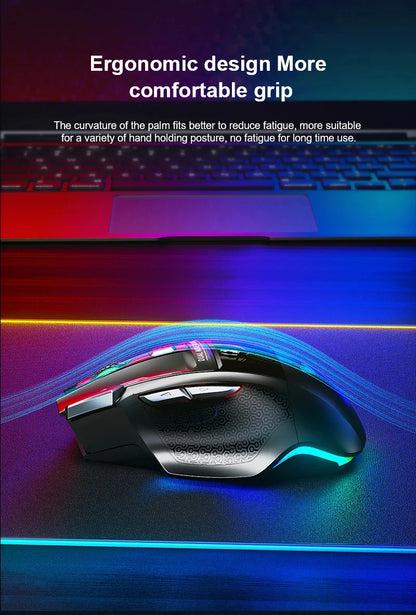AULA SC550 Wireless Gaming Mouse Dual-mode Rechargeable Luminous Mechanical gaming mouse for Desktop/laptop E-sports USB Mouse