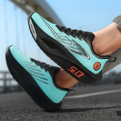 FourSeasons Ανδρικά Αθλητικά Sneakers CarbonPlate για Τρέξιμο, Αναπνεύσιμα Παπούτσια Μαραθωνίου για Αγώνες, Άνετα Παπούτσια Στίβου, Προπόνησης και Περπατήματος