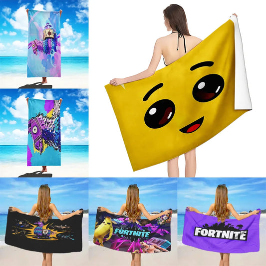 New Hot Game F-FortniteS Beach Towel Microfiber Sand Free Quick Dry Soft Sandproof Pool Towels Gift for Women Travel Gym Shower