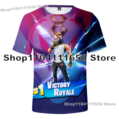 T-shirt Banana Peely da donna, bambini, F-Fortnite, maglietta da uomo con stampa 3D, Battle Royale Game, top estivi, regali di compleanno