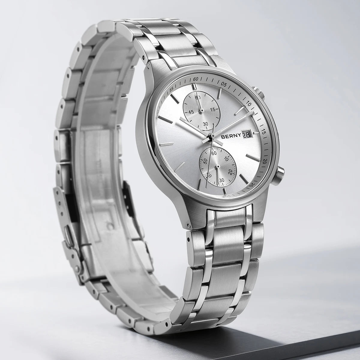 BERNY Watches for Men Fashion Casual Multi-function Chronograph Quartz Men's Watch Luminous Date Colorful Sports Wristwatch