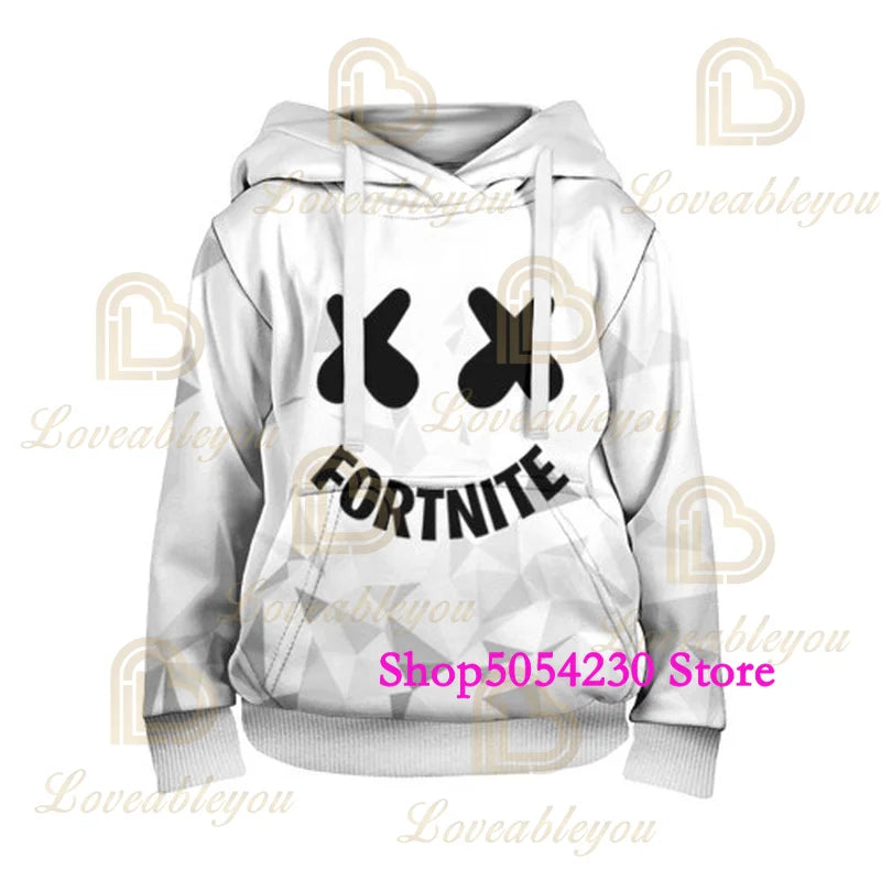 3D spausdintas „Fortnite“ lamos džemperis su gobtuvu „Battle Royale“, animacinio stiliaus megztinis vyrams ir moterims, žaidimo herojaus džemperis su gobtuvu paaugliams