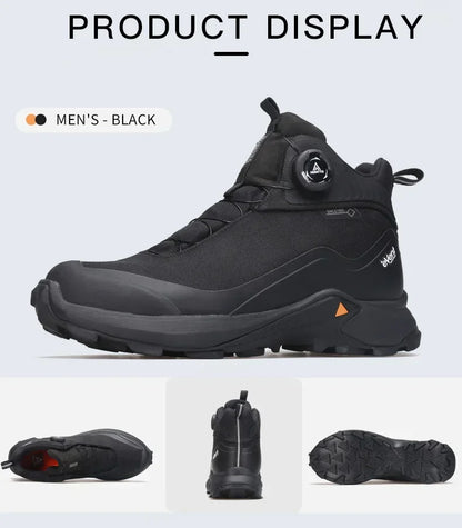 HUMTTO Leather Shoes for Men Winter Camping Outdoor Men's Sports Shoes Breathable Trekking Boots Man Non-slip Hiking Sneakers