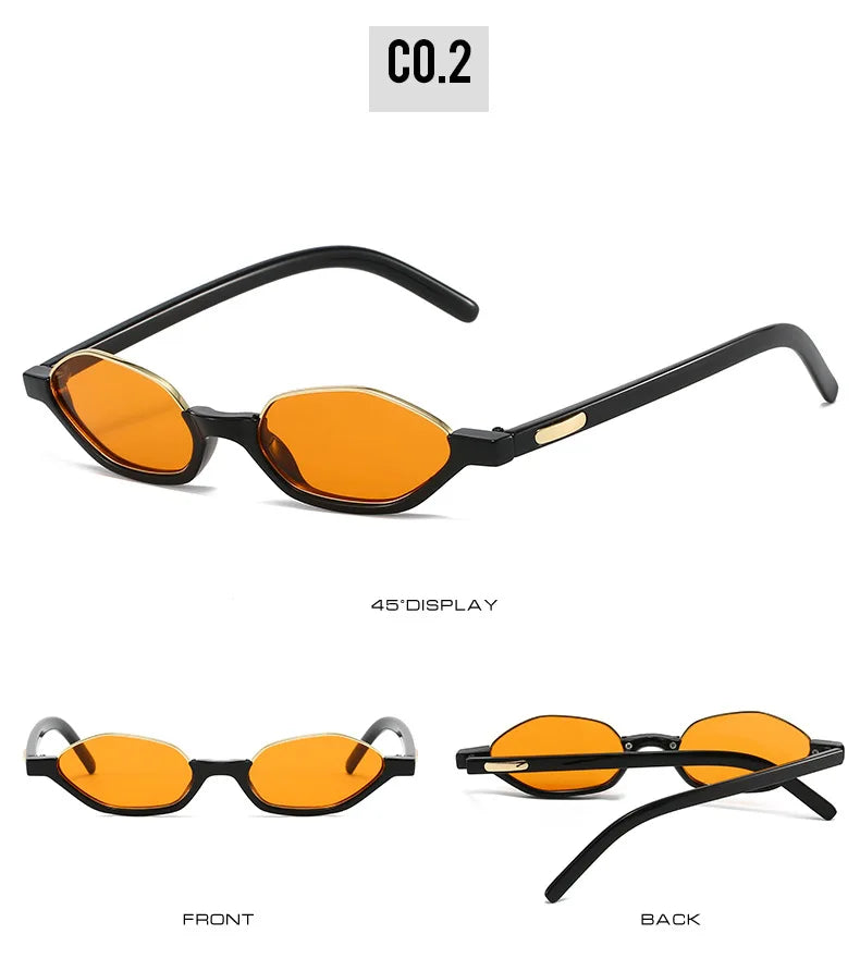 Half Frame Designer Small Sunglasses Women Cat Eye New Fashion Sun Shades UV400 Sun Glasses Brand