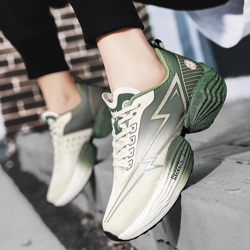 Couple Sports Shoes Professional Marathon Comfortable Jogging Shock-absorbing Training Shoes High Rebound Anti Slip Racing Shoes