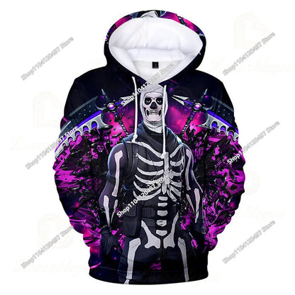 Fortnites Cosplay Sweatshirt Game 3D Printed Unisex Hoodie Casual Coat Anime Peripheral Kawaii Jacket Children Clothing Gifts