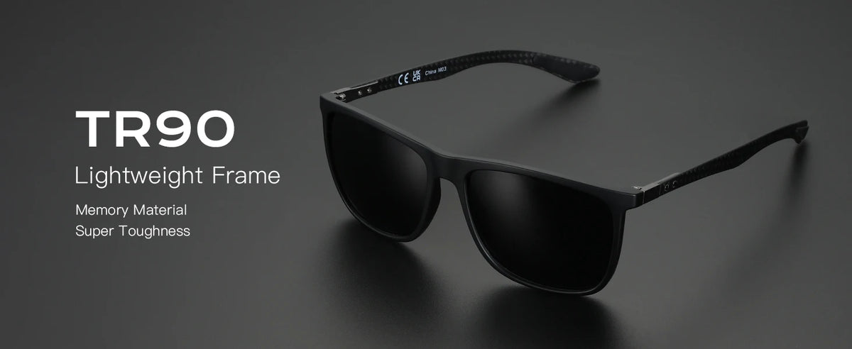 ZENOTTIC New Square Polarized Sunglasses for Men Ultralight Carbon Fiber Sun Glasses Driving Fishing Golf Sport UV400 Protection