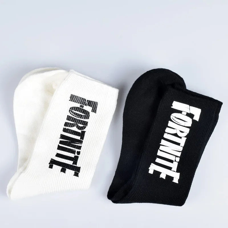 FORTNITE Sports Socks Summer Black White Breathable Low Cut Socks No Show Cotton Soft Athletic Casual Short Socks