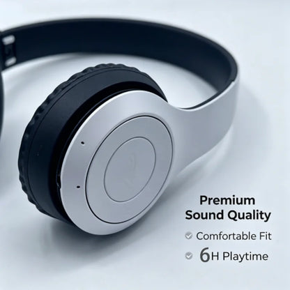 High Fidelity Bluetooth Wireless Headset, Clear Stereo Sound Over Ear Headphones with Built-in HD Mic, Stable Connection