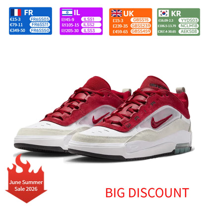 Nike SB Ishod 2 Low-Top skatesko til mænd, rød/hvid, FB2393-100