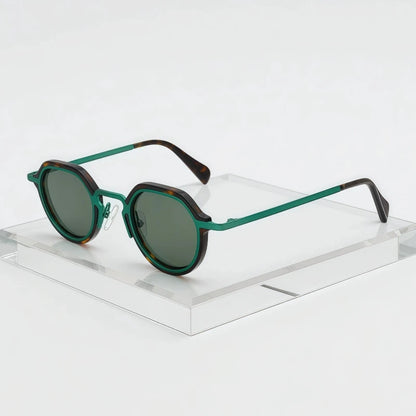 ChicOptix Fashionable Retro Acetate and Metal Sunglasses Unisex Luxury Brand Designer Style UV400 UV Protection Outdoor Casual