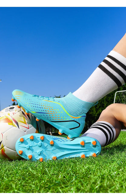 Men's Outdoor Football Boots FG/TF Professional Training Soccer Shoes Cleats Turf Futsal Match Grass Unisex Non-Slip Breathable