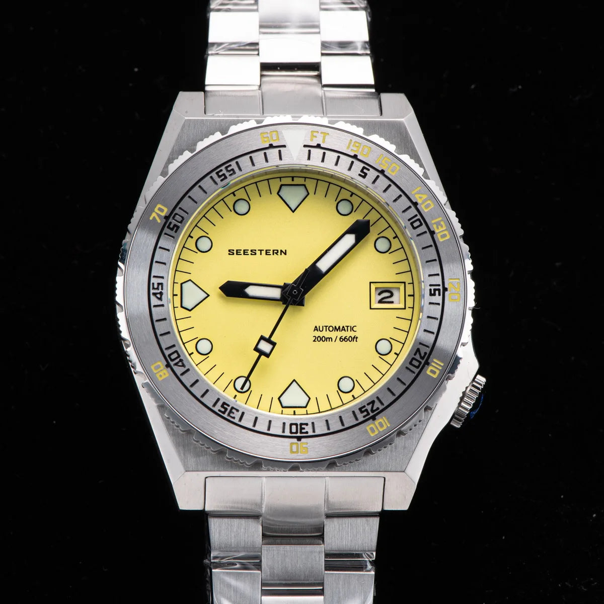 SEESTERN SUB600T V3 Mens Watch Automatic Diving Sapphire Wristwatch NH35 Movement Ceramic Bezel Luminous Date Jubilee Waterproof