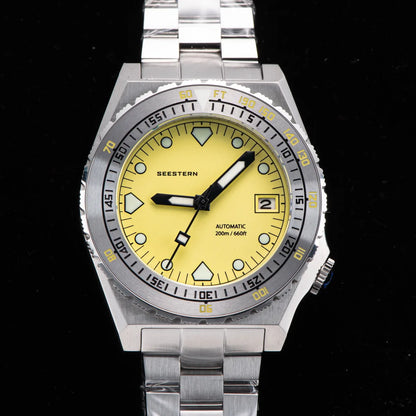 SEESTERN SUB600T V3 Mens Watch Automatic Diving Sapphire Wristwatch NH35 Movement Ceramic Bezel Luminous Date Jubilee Waterproof