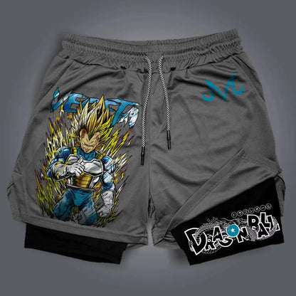 Dragon Ball GOKU Printed Double Layer Shorts Bandai Loose Men's and Women's Summer Sweating Breathable Sports Shorts