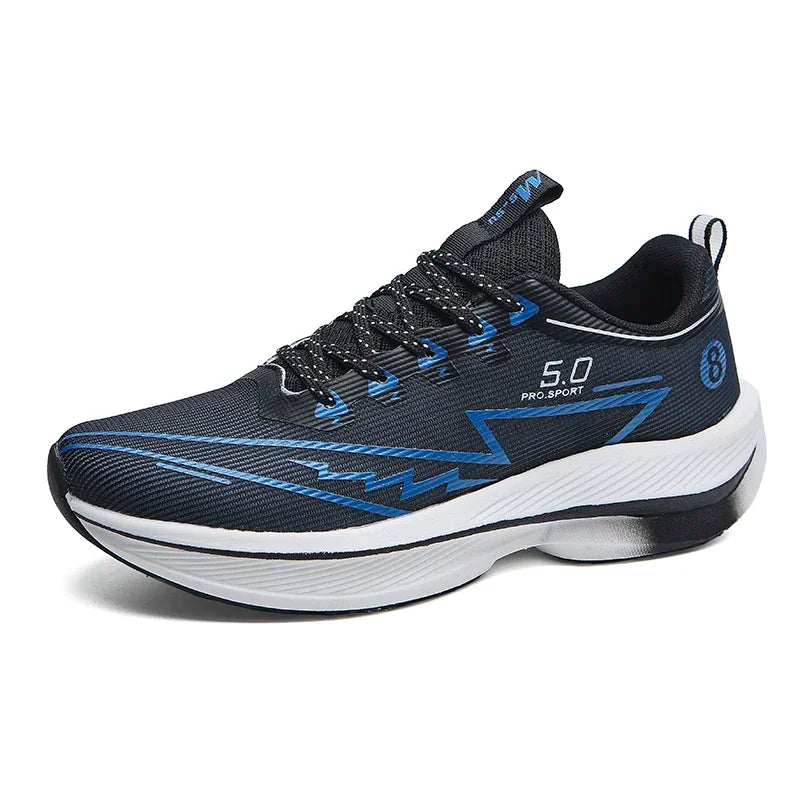 New Men's Carbon Plate Running Shoes Soft Cushion Shock Absorbing Sports Shoes Unisex Lightweight Anti-Slip Training Sneakers