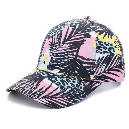 New Outdoor Casual Tie Dye Caps For Women Rainbow Colorful Baseball Cap Female Fashion Streetwear Summer Hat
