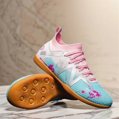 High-Top Soccer Shoes for Indoor Five-a-Side Training for Men and Women Slip-Resistant and Wear-Resistant Sneakers