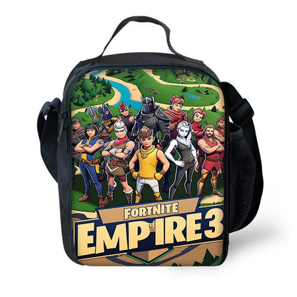 Classic Game FortniteS Child Insulated Large Capacity Bag for Boy Girl Student Outdoor Picnic Resuable Thermal Cooler Lunch Box