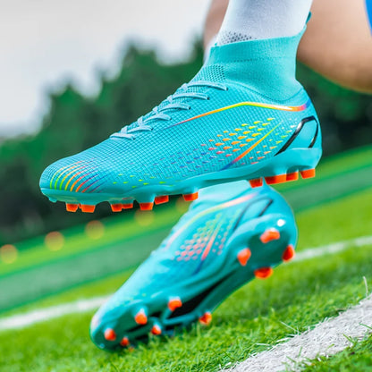 Nuove scarpe da calcio da uomo per erba, traspiranti e morbide, scarpe da calcio outdoor con tacchetti lunghi, comode scarpe sportive da allenamento da uomo