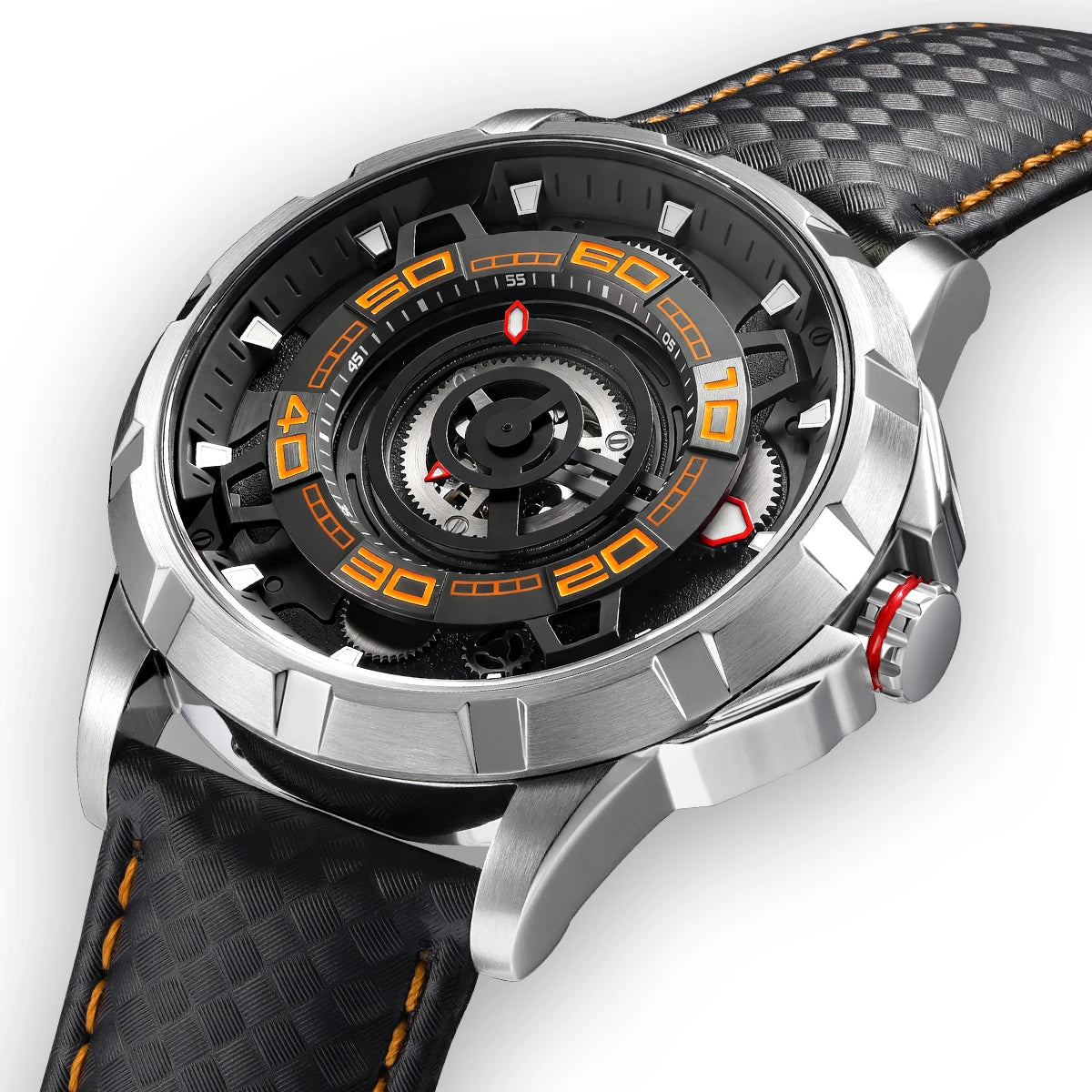 BERNY Automatic Skeleton Watch For Men 3D Dial 5ATM Luminous Sapphire 316L Steel MIYOTA 82S0 Mechanical Top Luxury Men's Watches