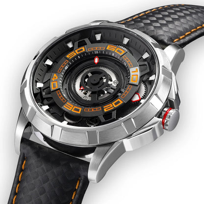 BERNY Automatic Skeleton Watch For Men 3D Dial 5ATM Luminous Sapphire 316L Steel MIYOTA 82S0 Mechanical Top Luxury Men's Watches