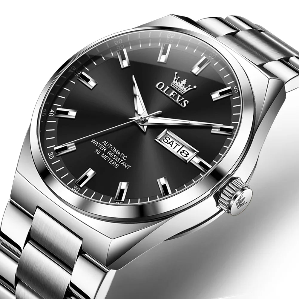 OLEVS Top Brand Luxury Automatic Watches Men Waterproof Watches 316L Steel Business Mechanical Men's Watch relogios masculino