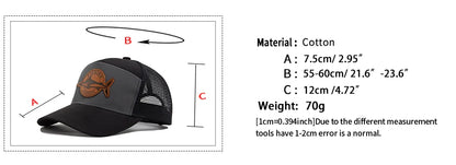 Shark Leather Label férfi baseball sapka, alkalmi, 7 panelos stílusú trucker sapka, divatos hiphop hálós sapka, nyári női napellenzős sapka, unisex