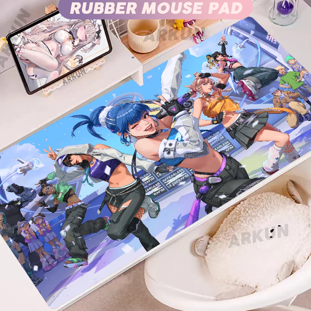 Moderna velika FPS 900x400 anime gaming djevojka Overwatch podloga za prijenosno računalo i ured, mekana gumena podloga za stol, XXL gaming podloga za miš