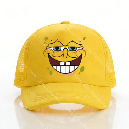 Spongebobs Baseball Caps for Adult Boys Kawaii Sports Breathable Mesh Hat Cute Cartoon Anime Sunbonnet Fashion Birthday Gifts
